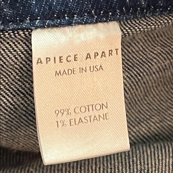 Apiece Apart 12 Jeans Wide Leg Denim Merida 0196 cropped ankle women blue - Picture 5 of 10